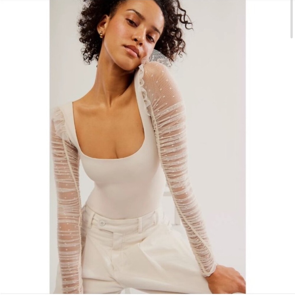 Free People Must Be Love Bodysuit in Ivory Small
